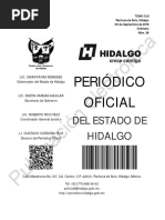 Decreto Número. 203. - Que Reforma, Deroga y Adiciona Diversos Artículos Del Código Electoral Del Estado de Hidalgo