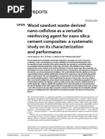 Wood Sawdust Wastederived Nanocellulose As A Versatile Reinforcing Agent For Nano Silica Cement Composites A Systematic Study On Its Characterization and Performancescientific Reports