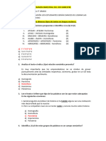 Examen Bimestral Del 2do Bimestre 5to Grado Razonamiento Verbal