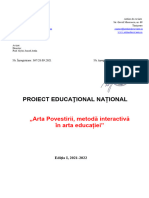 Arta Povestirii Metoda Interactiva in Arta Educatiei Proiect Acord Adeverinta