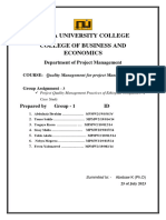 Quality MGT (Group - 1) - Assig. - 3