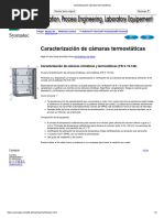 Caracterización Cámaras Termostáticas