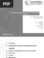 Cours SMQ 3 UM6 19 Sep 2023 Evolution Des Concepts de La Qualité