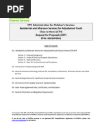 01 - Residential and Aftercare Services For Adjudicated Youth CTH RFP