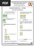 Examen Mensual - Mayo 6° Primaria