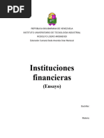 Ensayo Instituciones Financieras