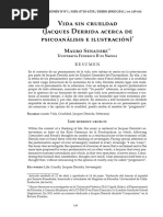 Derrida y El Psicoanàlisis Vida Sin Crueldad