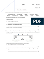 Quiz - 1 - Matter & Stoichiometry