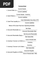 Formula Sheet