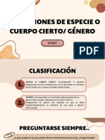 Obligaciones de Especie o Cuerpo Cierto Género