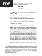 Perception of Car Drivers Toward Safety Cyclist Using ADAS