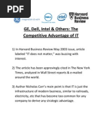 0 - Case Study - GE Dell Intel & Others - The Competitive Advantage of IT