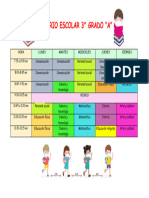 Horario Escolar Tercer Grado A 2023