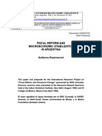 Fiscal Reform and Macroeconomic Stabilization in Argentina