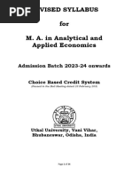 MA Economics CBCS 2023 24 With Objectives