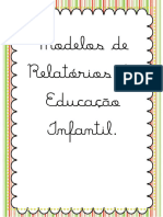 Relatórios Educação Infantil