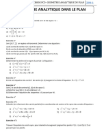 Geometrie Analytique Plan