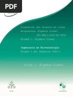 Planeación Didáctica Unidad 1. Álgebra Lineal - Álgebra Lineal (Bi-Bali-2301-B1-005)