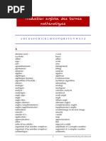 Cours Traduction Anglais Termes Mathematiques