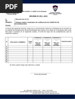 Formato para Informe de Carpeta de Recuperacion