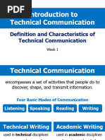 Advanced Technical Communication Weeks 1 2