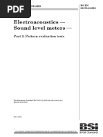 BS EN 61672-2-2003 Sound Level Meters Pattern Evaluation Tests