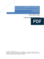 AUTOR SAIDE CASSIMO - Modos Da Actuação Da Administração Pública e Os Modos Específicos Da Actuação Das Autarquias