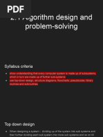 2.1.1 Problem-Solving and Design