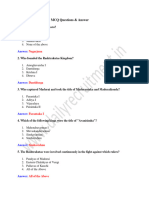 Ancient Indian History MCQ Questions