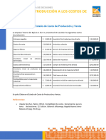 Actividad 3. Estado de Costo de Producción y Venta