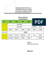 Jadwal Pelajaran Kelas 2 Perbaikkan