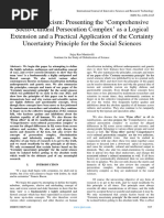 Quashing Racism: Presenting The Comprehensive Socio-Cultural Persecution Complex' As A Logical Extension and A Practical Application of The Certainty Uncertainty Principle For The Social Sciences