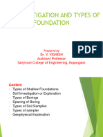 Types of Foundation and Site Investigation