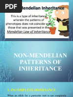 Non Mendelian Patterns of Inheritance