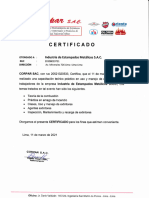 B. - 3. Certificado de Capacitacion en Lucha Contra Incendios, Primeros Auxilios y Simulacros de Evacuacion.