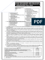 Revised Full Advertisment and Criteria Procedure For PGS Admissions 16.09.2020