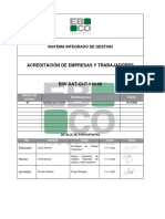 BIW-SAT-GI-P-010-00 Acreditación de Empresas y Trabajadores