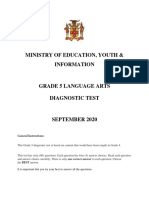 Grade 5 Language Arts Diagnostic Test Form 2020