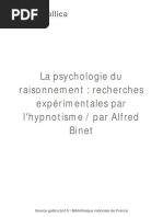 La Psychologie Du Raisonnement (... ) Binet Alfred bpt6k681879