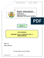 Genetics Test 1 Memo