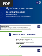 AEP - Semana 02 - Sesión 06 - Estructuras de Control Anidadas