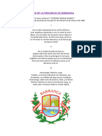 Himno de La Provincia de Barranca