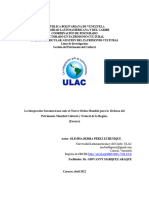 La Integración Suramericana Ante El Nuevo Orden Mundial para La Defensa Del Patrimonio Mundial Cultural y Natural de La Región