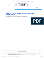 Códigos de Error LAVADORAS Grupo WHIRLPOOL - Dplrepara