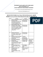 Bukti Penyimpanan Dan Pengendalian Arsip