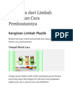 Kerajinan Dari Limbah Plastik Dan Cara Pembuatannya