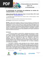 A Metodologia de Resolução de Problemas No Ensino Da Estequiometria: o Caso Celobar