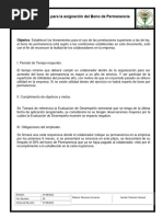 Politica para Asignación Del Bono de Permanencia