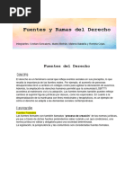 Fuentes y Ramas Del Derecho