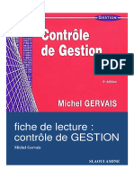 Contrôle de Gestion (Michel Gervais) FICHE de LECTURE CDG